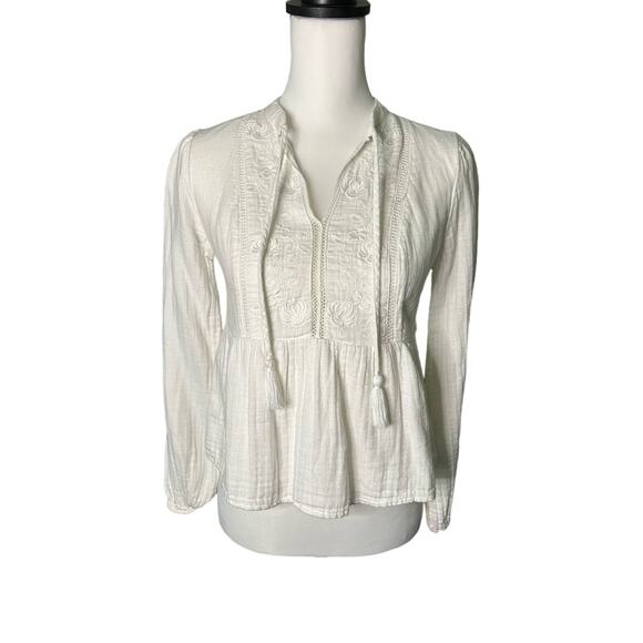 Hollister White Top Long Sleeve Size XS - Picture 1 of 4
